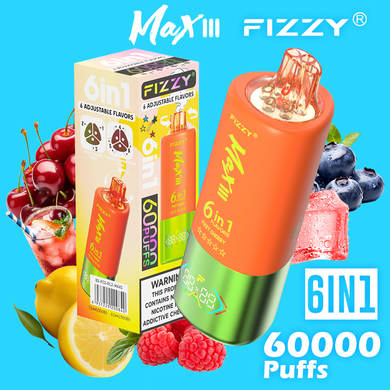 Fizzy Max III 6in1 60K 60000 Puffs Rechargeable Disposable Vape – Blueberry Ice & Fizzy Cherry & Raspberry Lemon – 10pcs 6 fizzy-vape.net Fizzy Max III 6in1 60K 60000 Puffs Rechargeable Disposable Vape – Blueberry Ice & Fizzy Cherry & Raspberry Lemon – 10pcs